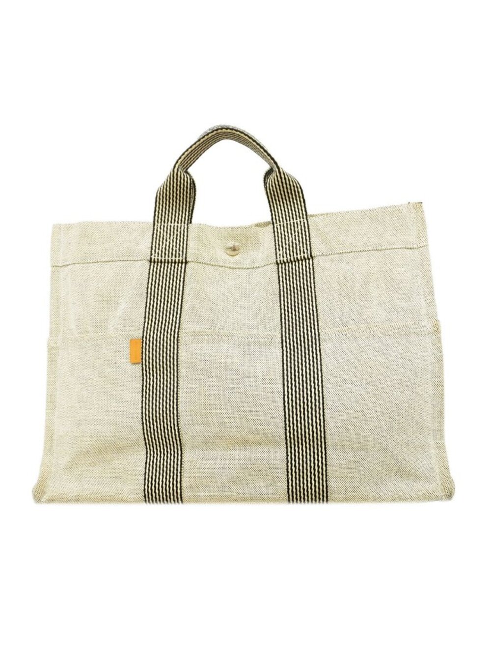 Hermes Tote Bag New Fourre Tout MM Canvas Gray Silver